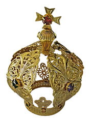 #mds 125 Metal Crown with decorations. 2" Diameter base.